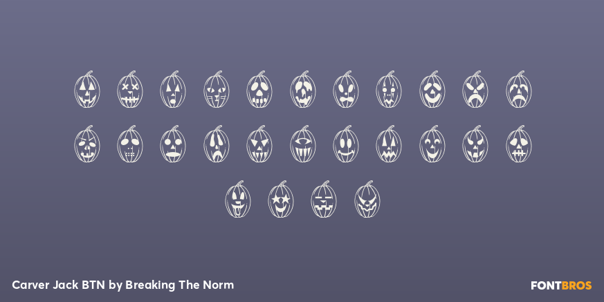 Carver Jack BTN Font Poster #2