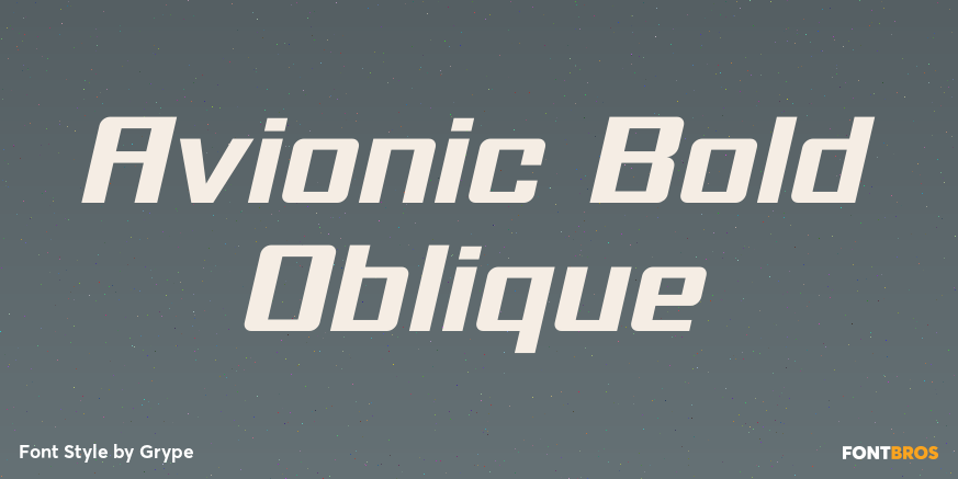 Avionic Bold Oblique Font Poster #1