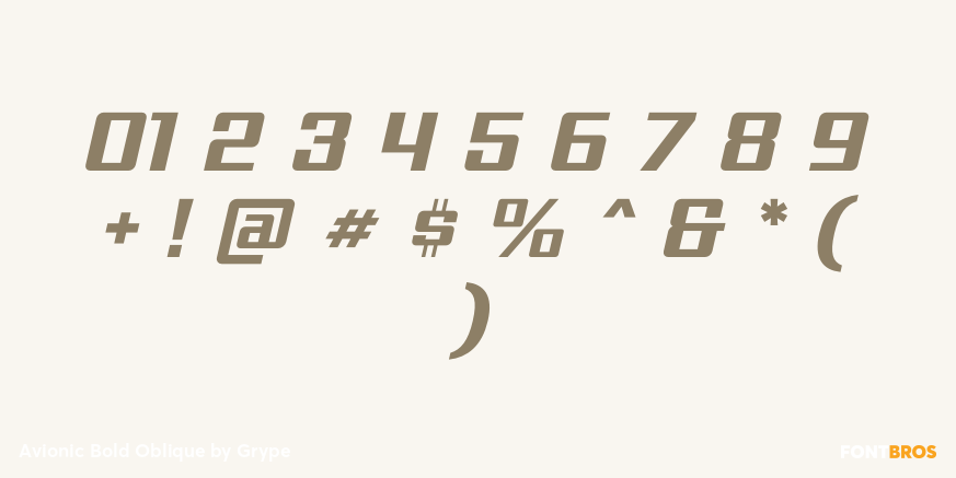 Avionic Bold Oblique Font Poster #1