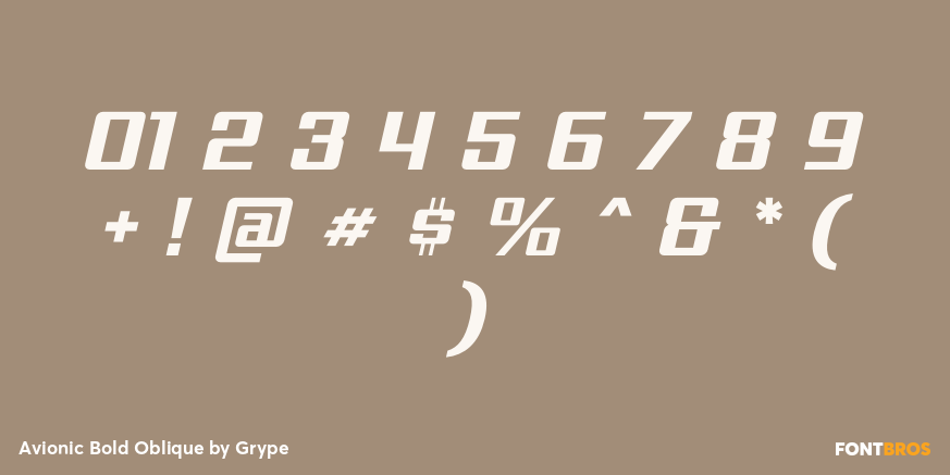 Avionic Bold Oblique Font Poster #4