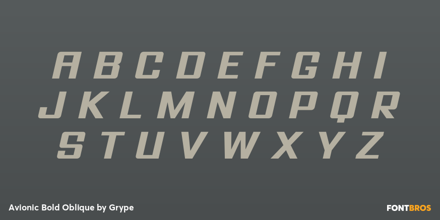 Avionic Bold Oblique Font Poster #1