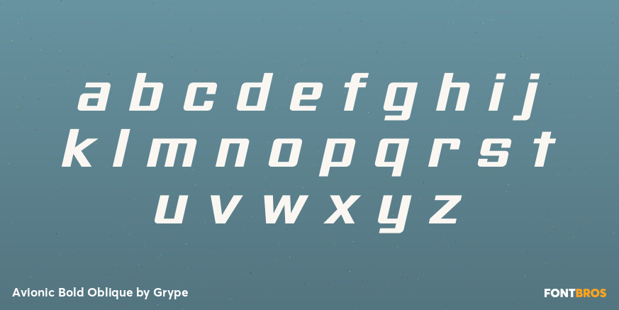 Avionic Bold Oblique Font Poster #1