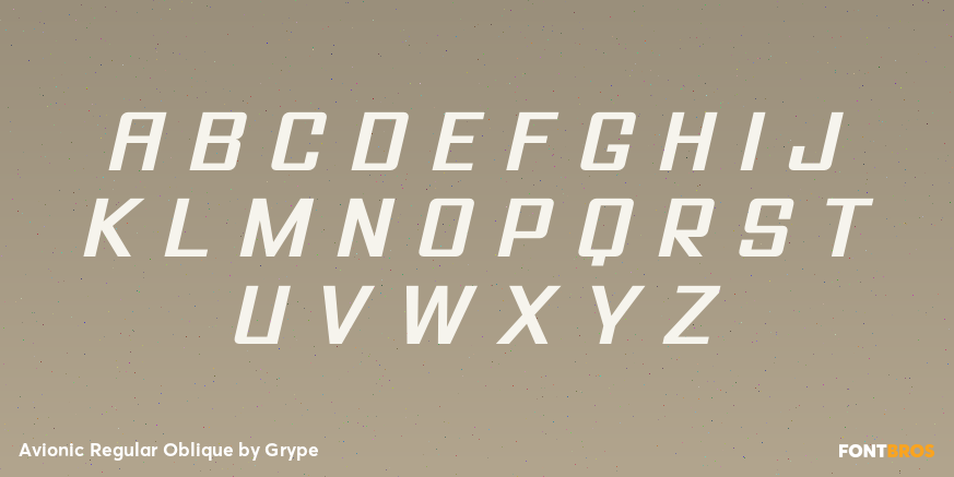 Avionic Regular Oblique Font Poster #2