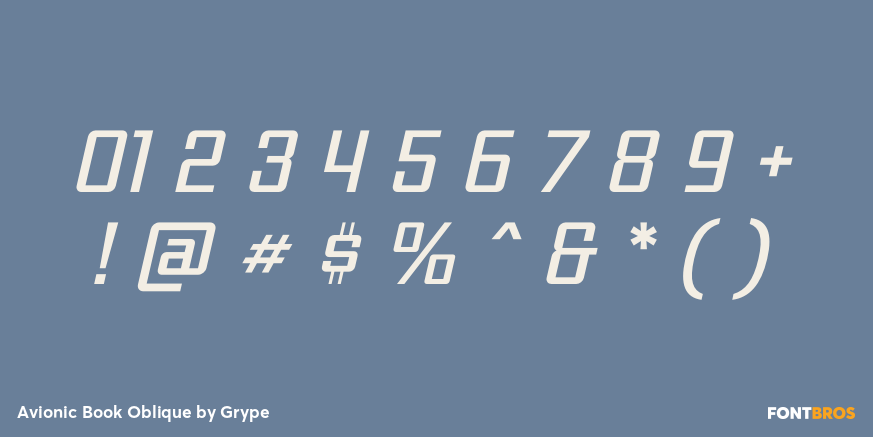 Avionic Book Oblique Font Poster #4