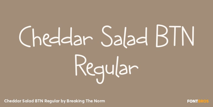 Cheddar Salad BTN Regular Font Poster #1