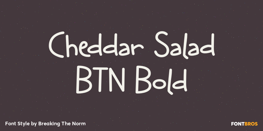 Cheddar Salad BTN Bold Font Poster #1