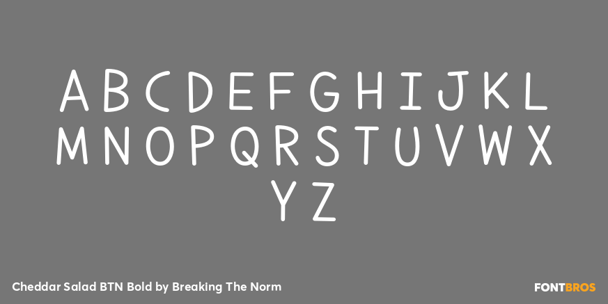 Cheddar Salad BTN Bold Font Poster #1