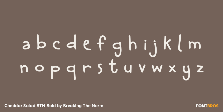 Cheddar Salad BTN Bold Font Poster #1