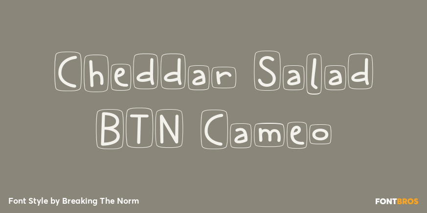 Cheddar Salad BTN Cameo Font Poster #1