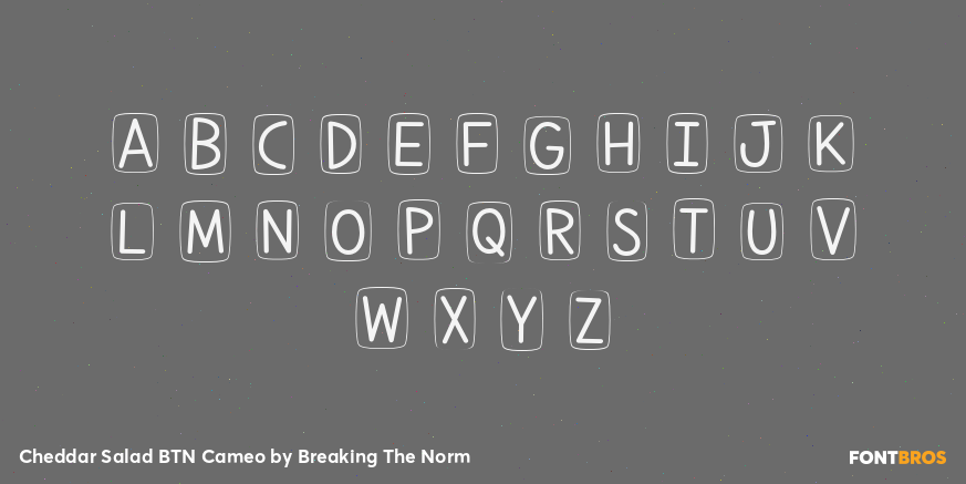 Cheddar Salad BTN Cameo Font Poster #1