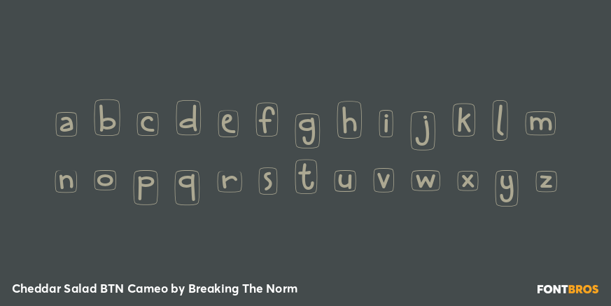 Cheddar Salad BTN Cameo Font Poster #1