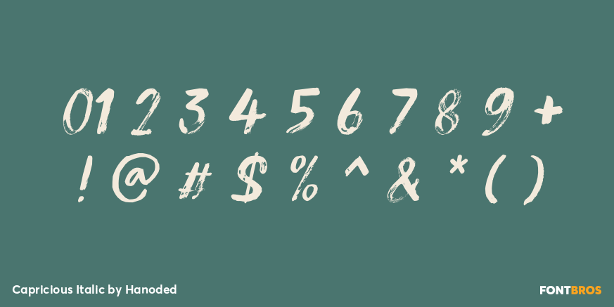 Capricious Italic Font Poster #4