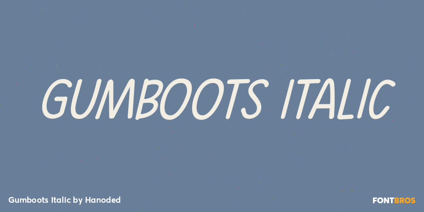 Gumboots Italic Font Poster #1