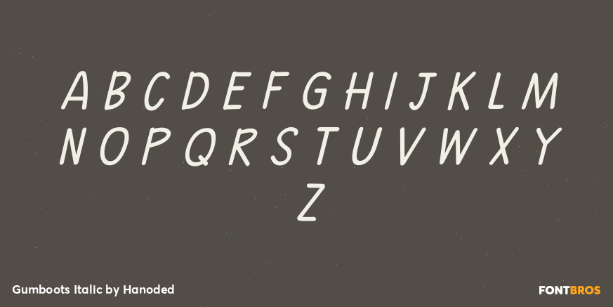 Gumboots Italic Font Poster #2