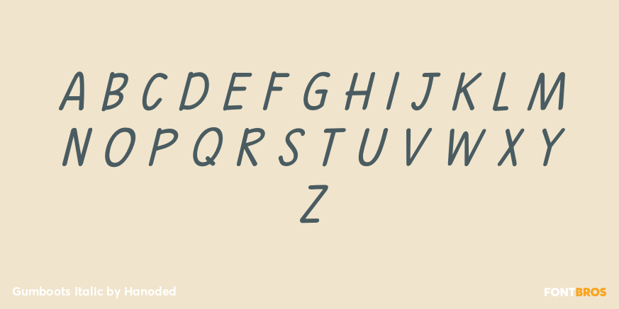 Gumboots Italic Font Poster #3