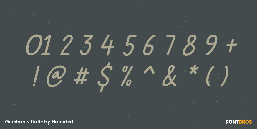 Gumboots Italic Font Poster #4