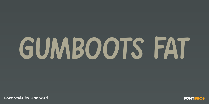 Gumboots Fat Font Poster #1