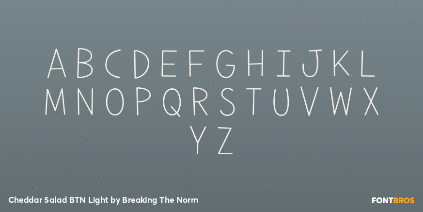 Cheddar Salad BTN Light Font Poster #1