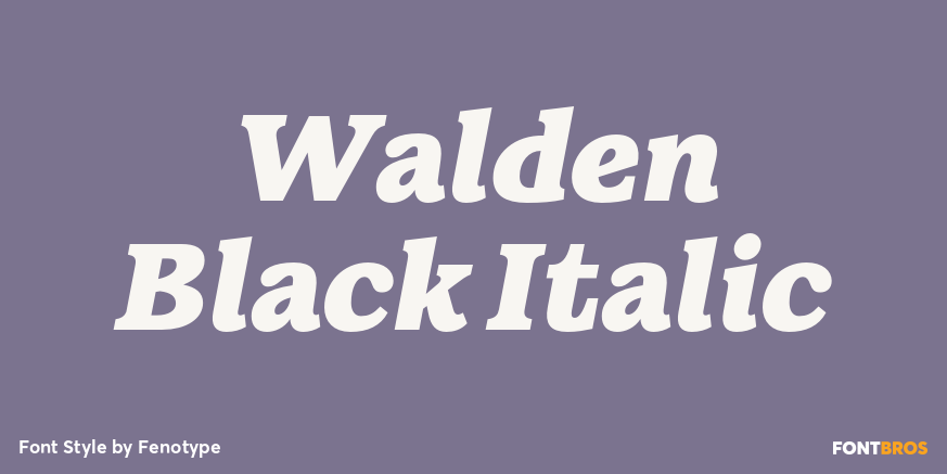 Walden Black Italic Poster