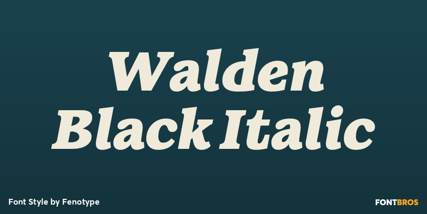 Walden Black Italic Poster