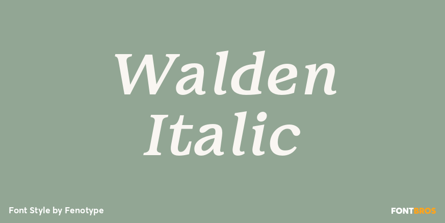 Walden Italic Font Poster #1