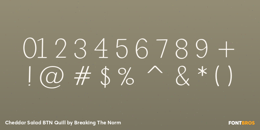 Cheddar Salad BTN Quill Font Poster #4