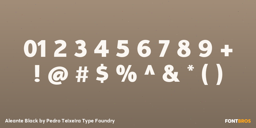 Aleante Black Font Poster #1