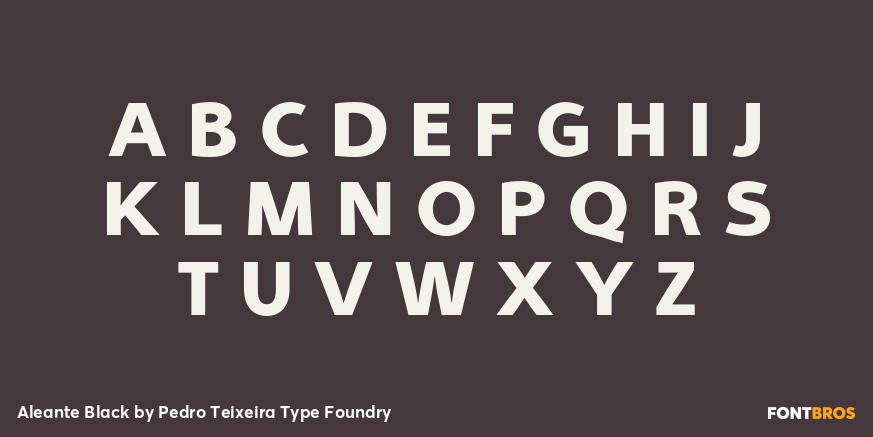 Aleante Black Font Poster #2