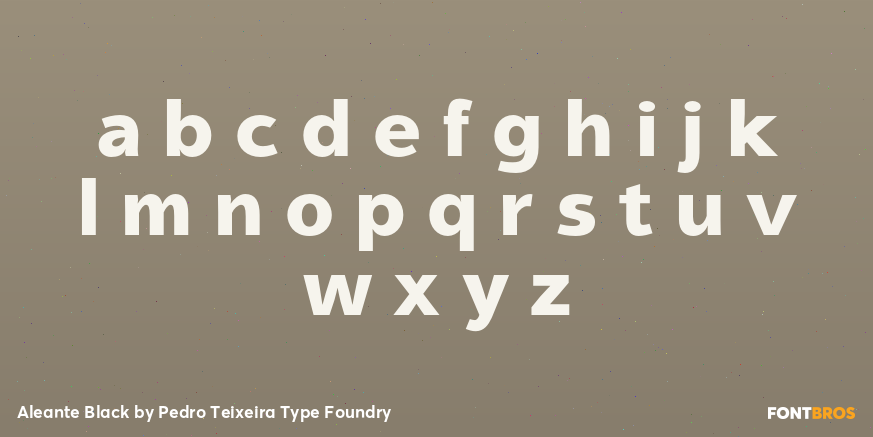 Aleante Black Font Poster #3