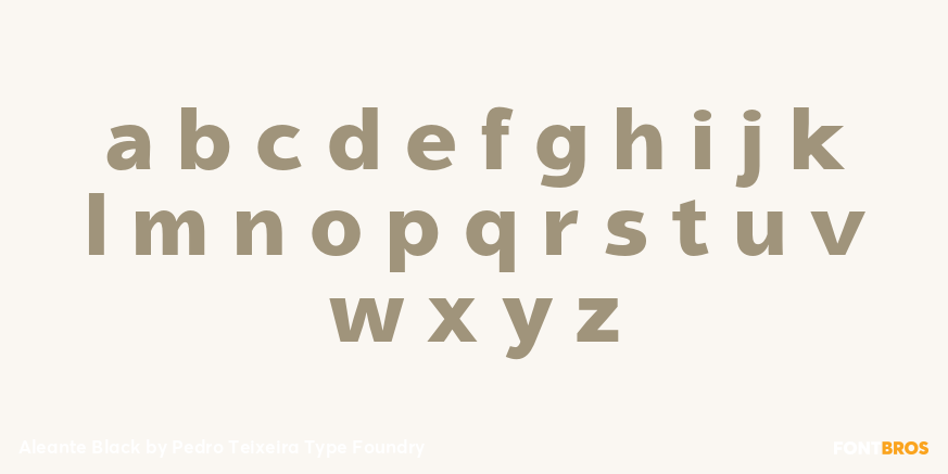 Aleante Black Font Poster #1