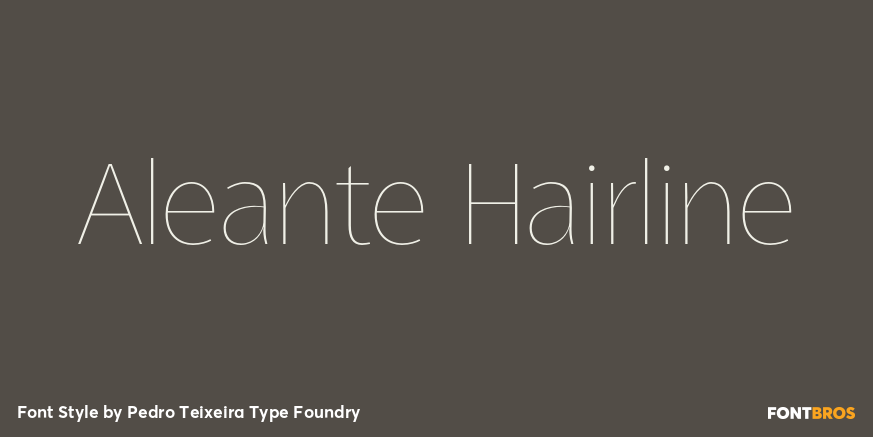 Aleante Hairline Font Poster #1