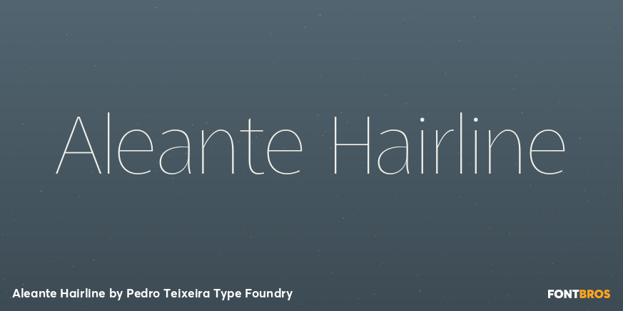 Aleante Hairline Font Poster #1