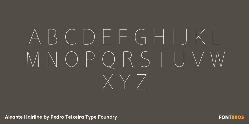 Aleante Hairline Font Poster #2