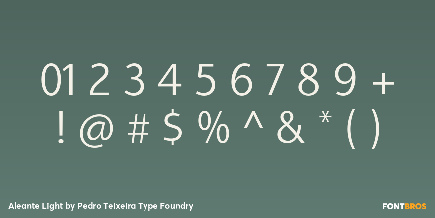 Aleante Light Font Poster #1