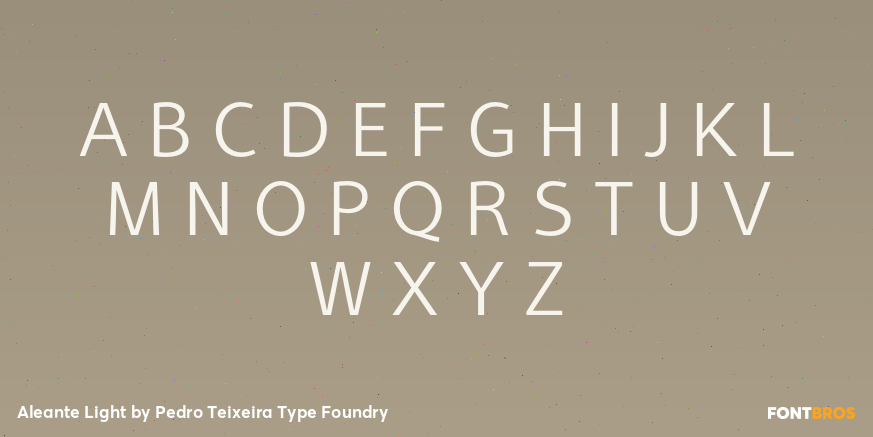 Aleante Light Font Poster #1