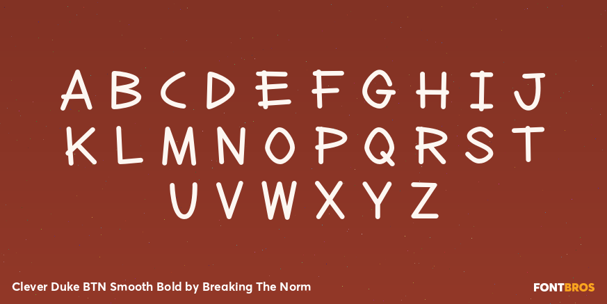 Clever Duke BTN Smooth Bold Font Poster #2