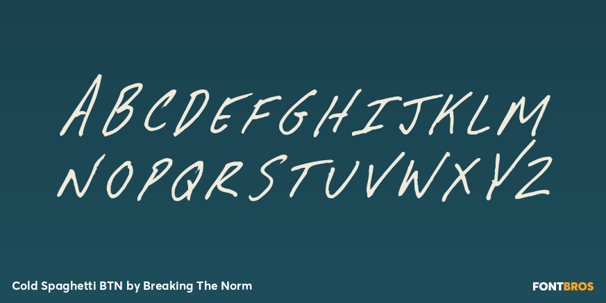 Cold Spaghetti BTN Font Poster #2
