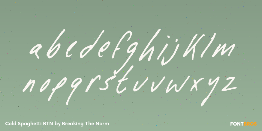 Cold Spaghetti BTN Font Poster #3