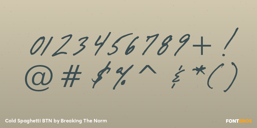 Cold Spaghetti BTN Font Poster #4