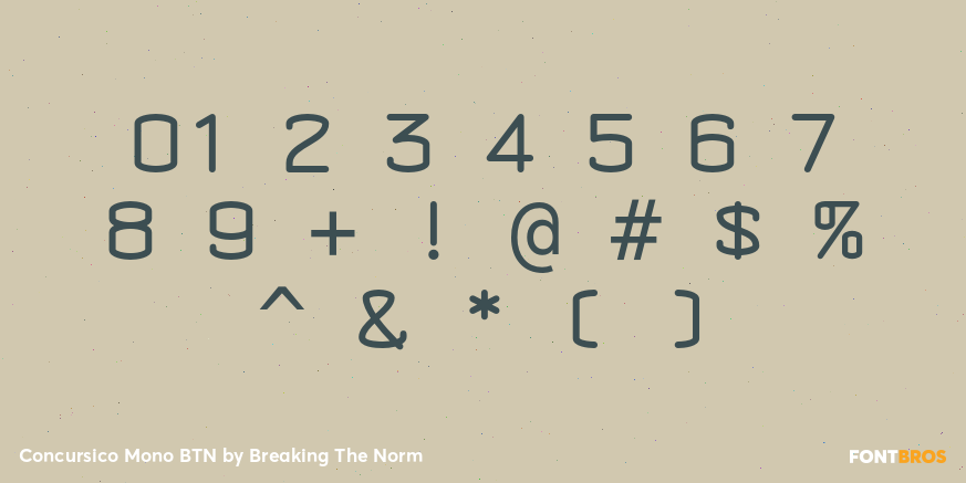 Concursico Mono BTN Font Poster #4