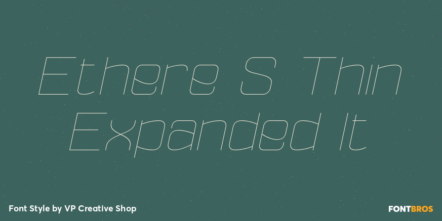 Ethere S Thin Expanded It Font Poster #1