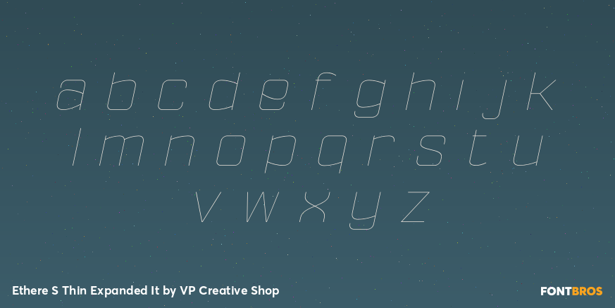 Ethere S Thin Expanded It Font Poster #3