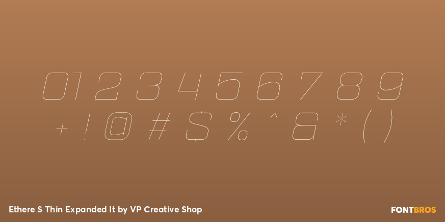 Ethere S Thin Expanded It Font Poster #4
