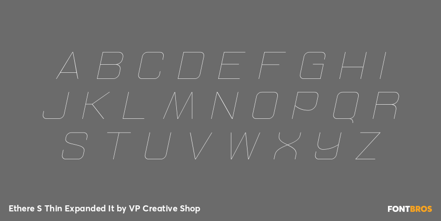 Ethere S Thin Expanded It Font Poster #2