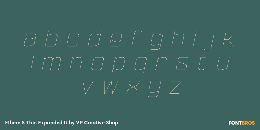 Ethere S Thin Expanded It Font Poster #3