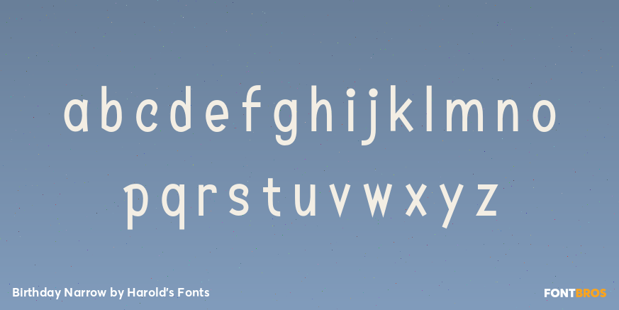 Birthday Narrow Font Poster #3