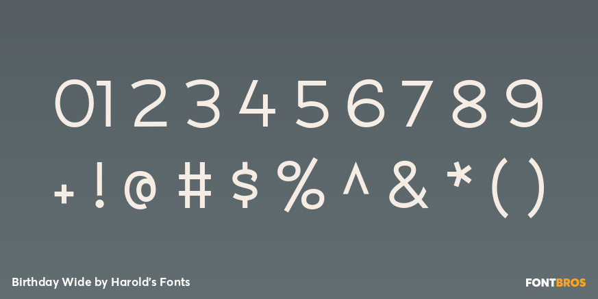 Birthday Wide Font Poster #4