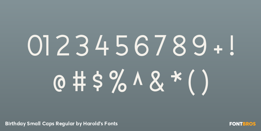 Birthday Small Caps Regular Font Poster #4