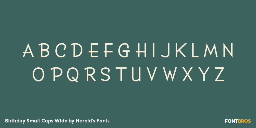 Birthday Small Caps Wide Font Poster #2