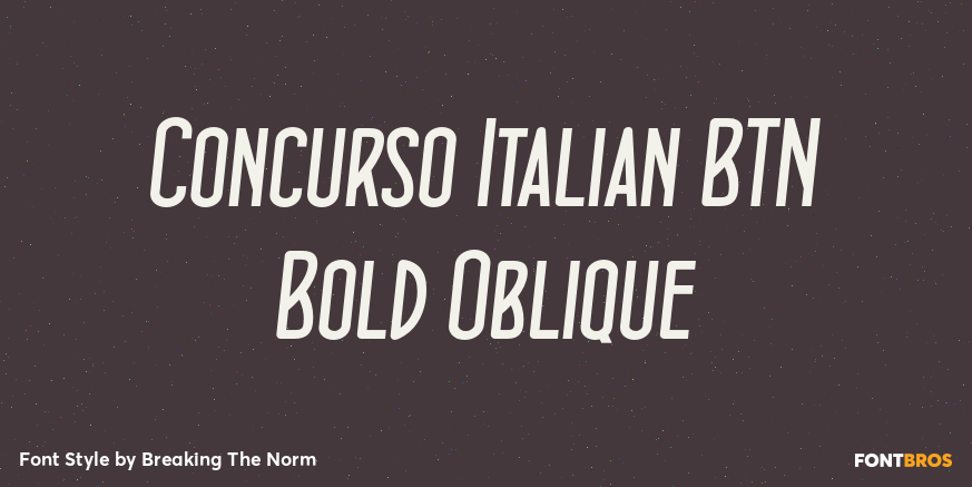 Concurso Italian BTN Bold Oblique Font Poster #1
